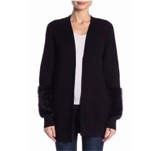 Furry black cardigan